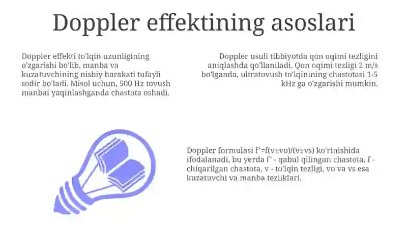 Doppler effekti va qon oqimini o'lchash 3