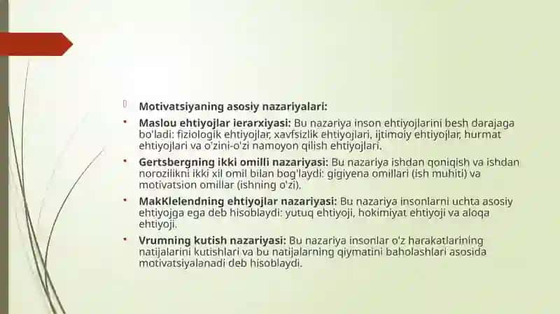 Motivatsiyaning mohiyati va tushunchalari 3