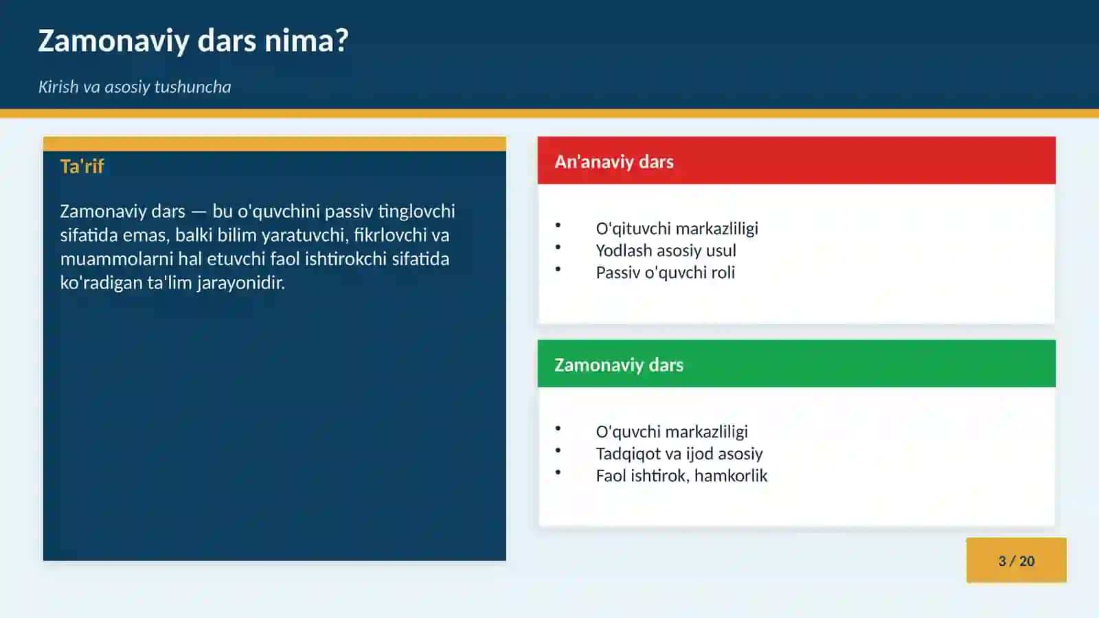 ZAMONAVIY DARS VA DARS TAHLILINI O'TKAZISHGA NISBATAN YONDASHUVLAR 3