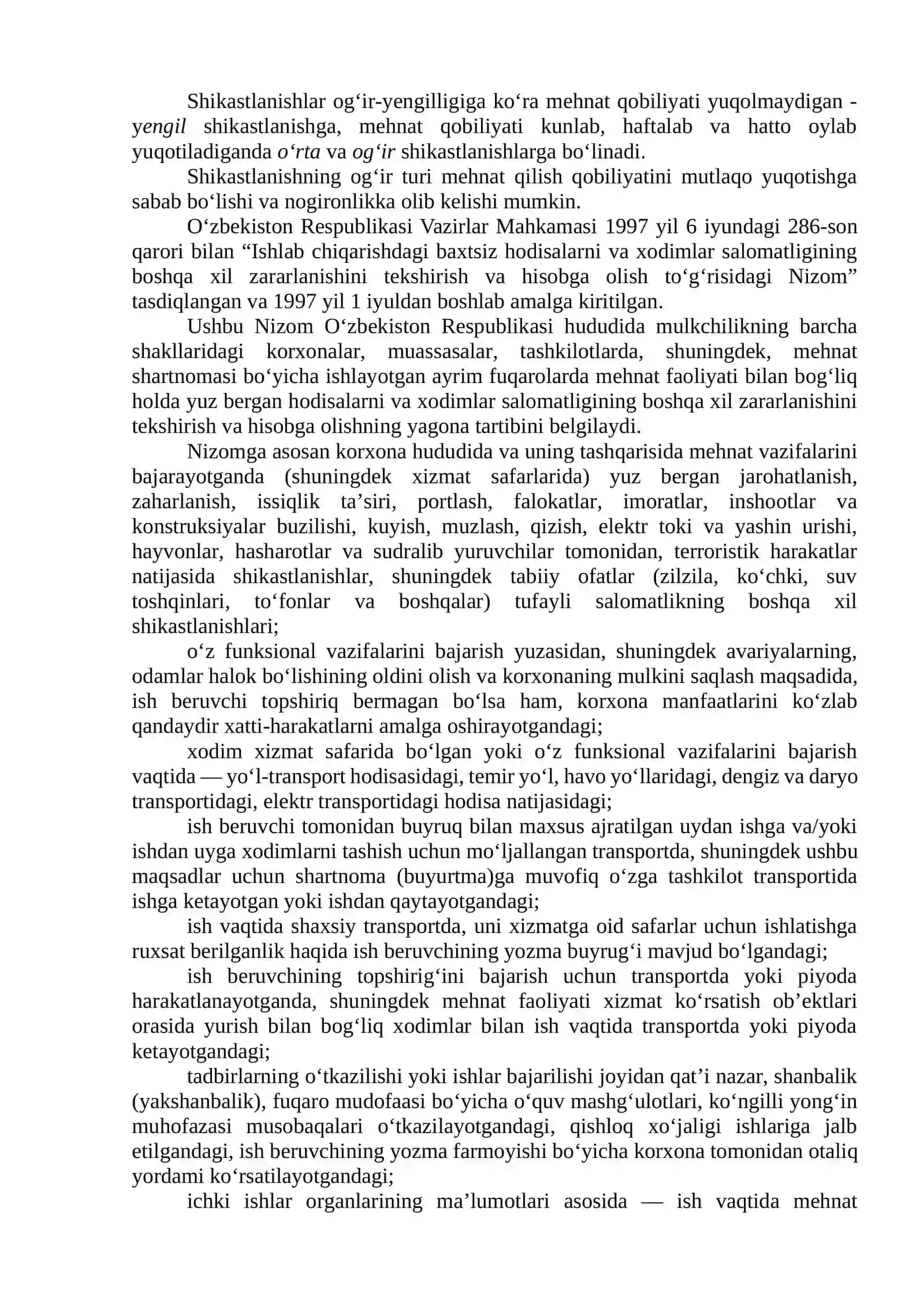 Ishlab chiqarishda sodir bo’ladigan baxtsiz xodisalar va kasb kasalliklari 3
