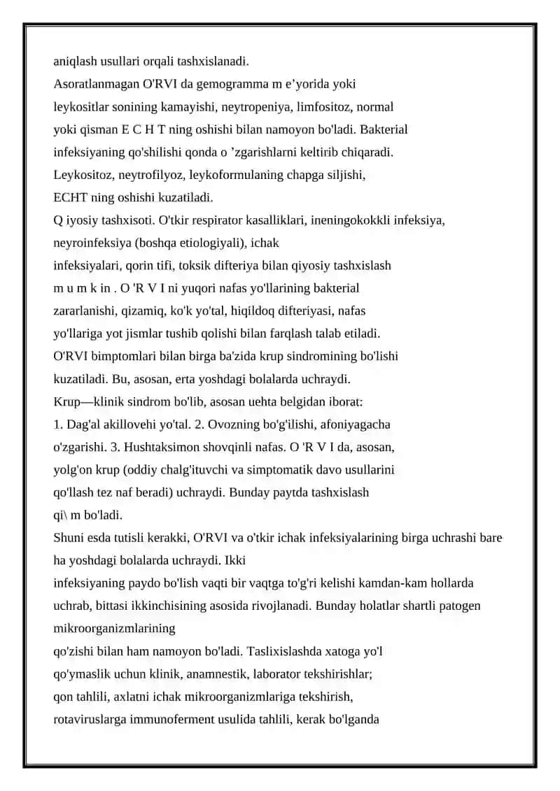 O'TKIR RESPIRATOR VIRUSLI INFEKSIYALARNING UMUMIY KECHIMI (O‘RVI) 3