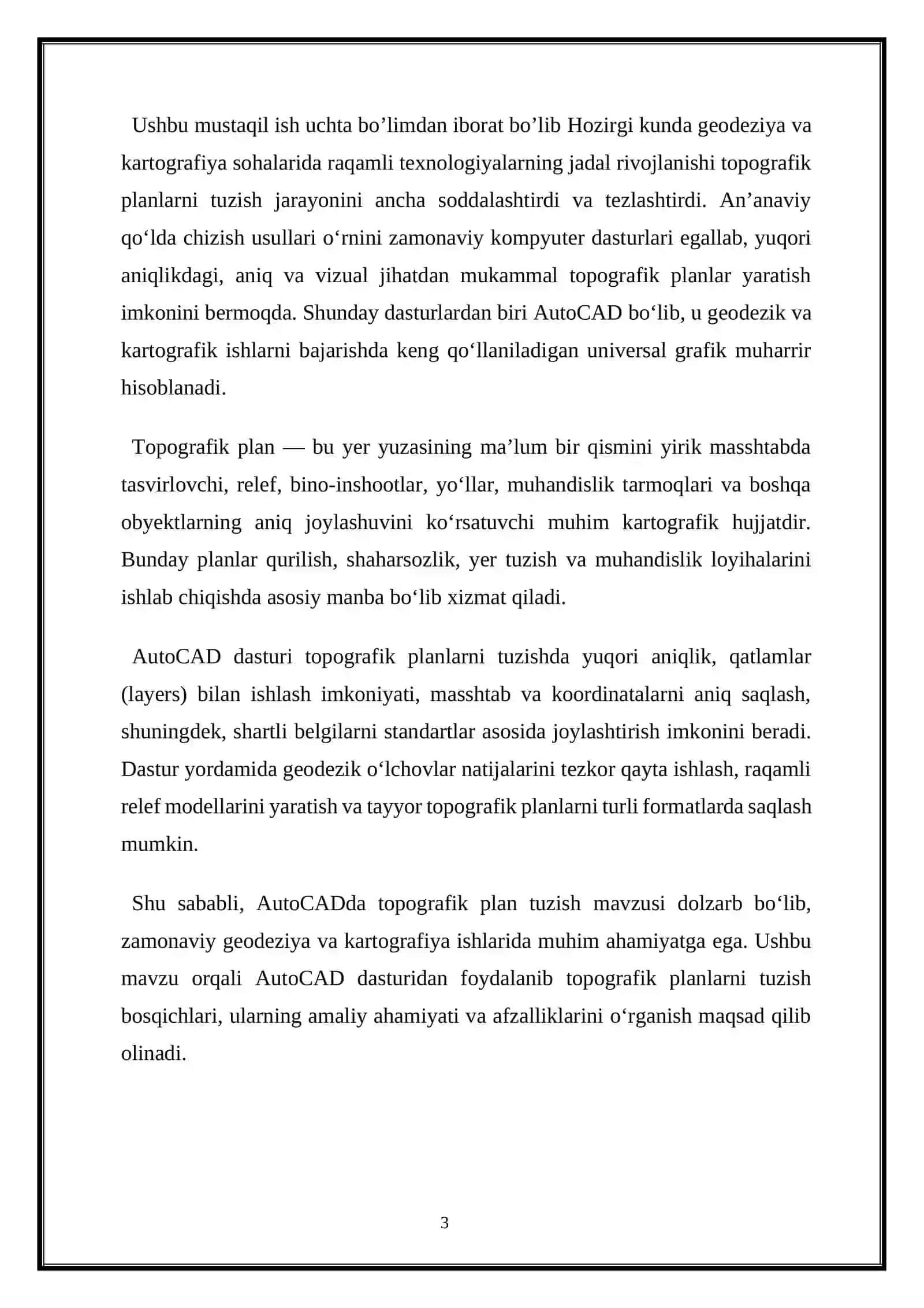AutoCADda topografik plan tuzish 3