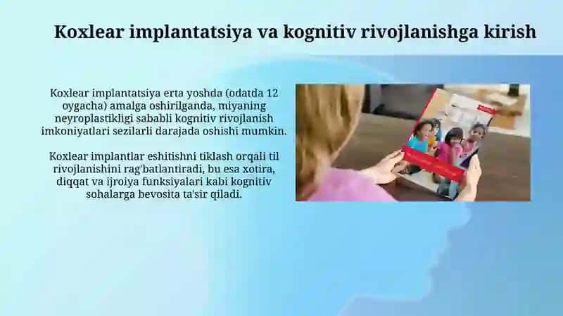 Koxlear implantatsiya va kognitiv rivojlanish 3