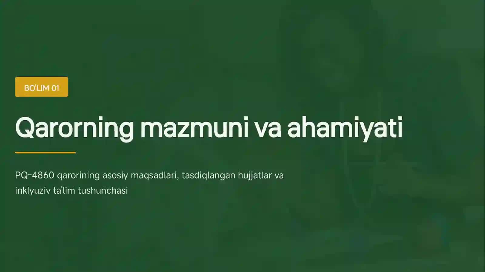 Alohida ta'lim ehtiyojlari bo'lgan bolalarga ta'lim-tarbiya berish tizimini yanada takomillashtirish chora-tadbirlari 3