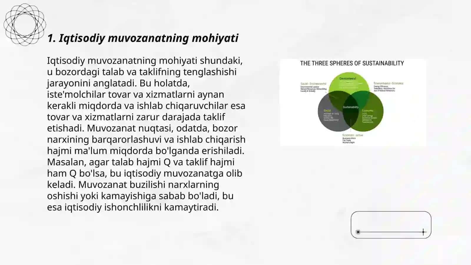 Iqtisodiy muvozanatlik va nisbatlar 3