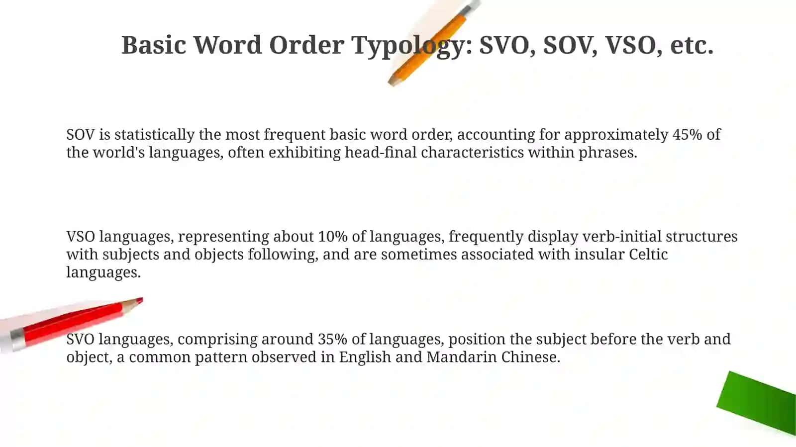 Word order in different type of sentences 3