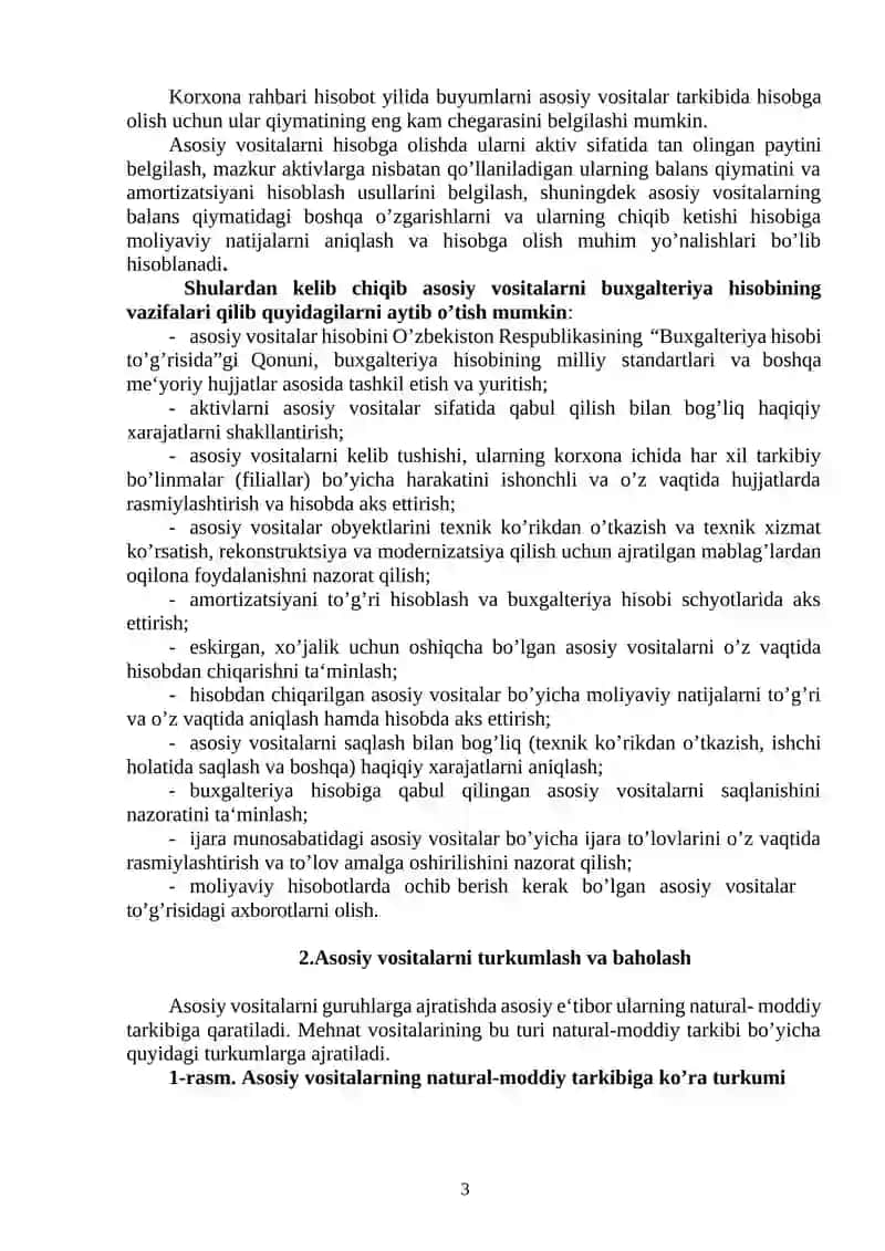 Asosiy vositalar hisobi 3