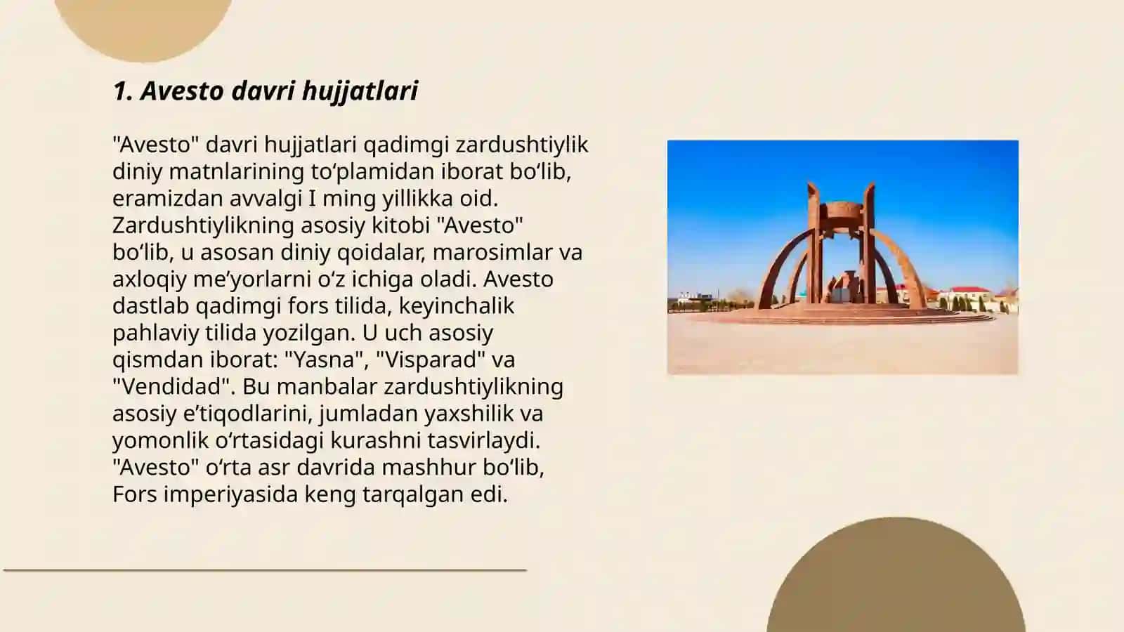 Avestoning Òrta Osiyo viloyatlari qadimgi tarixi, ijtimoiy tuzumi 3