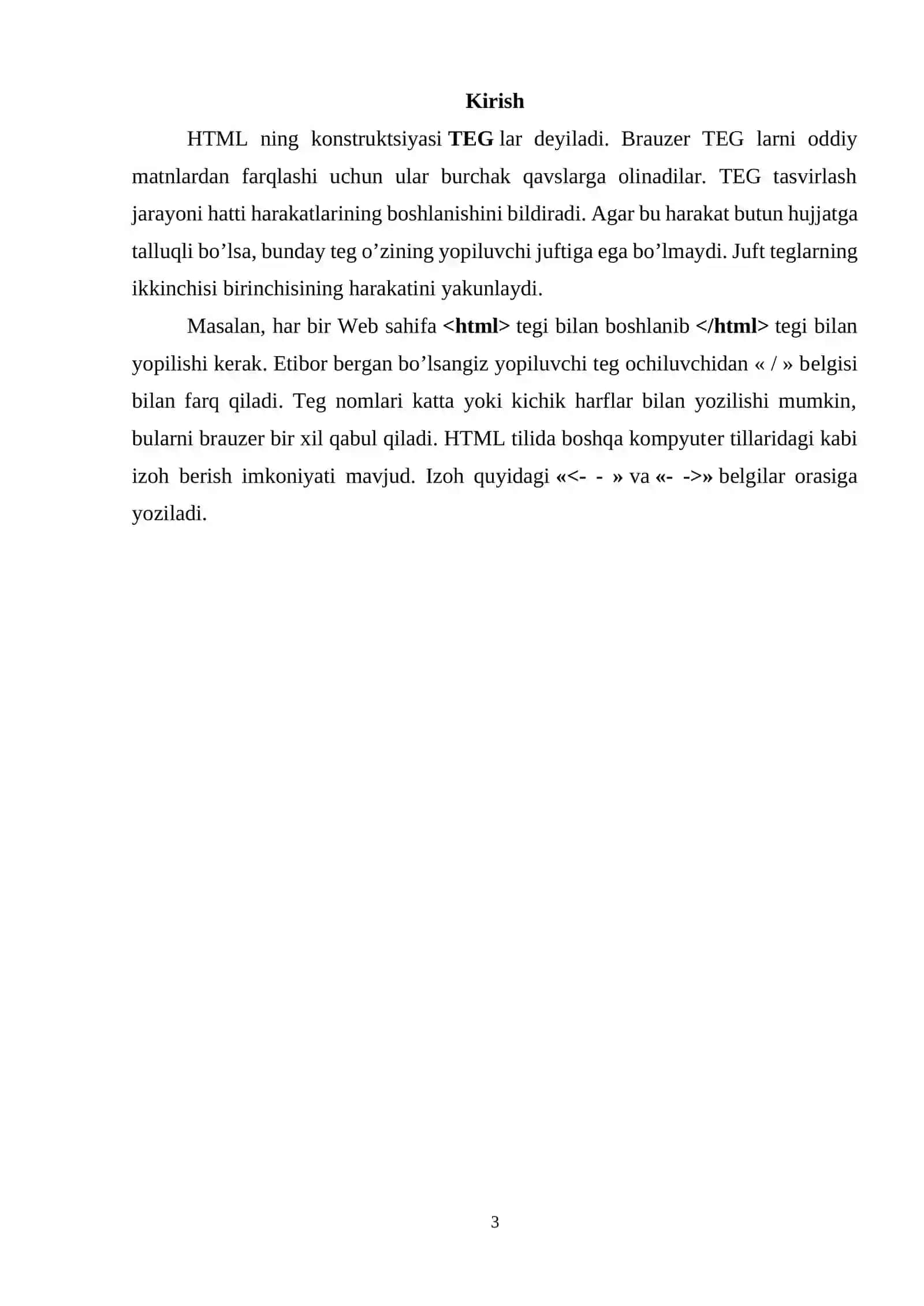 HTML tilida KAFEDRA web sahifasini yaratish 3