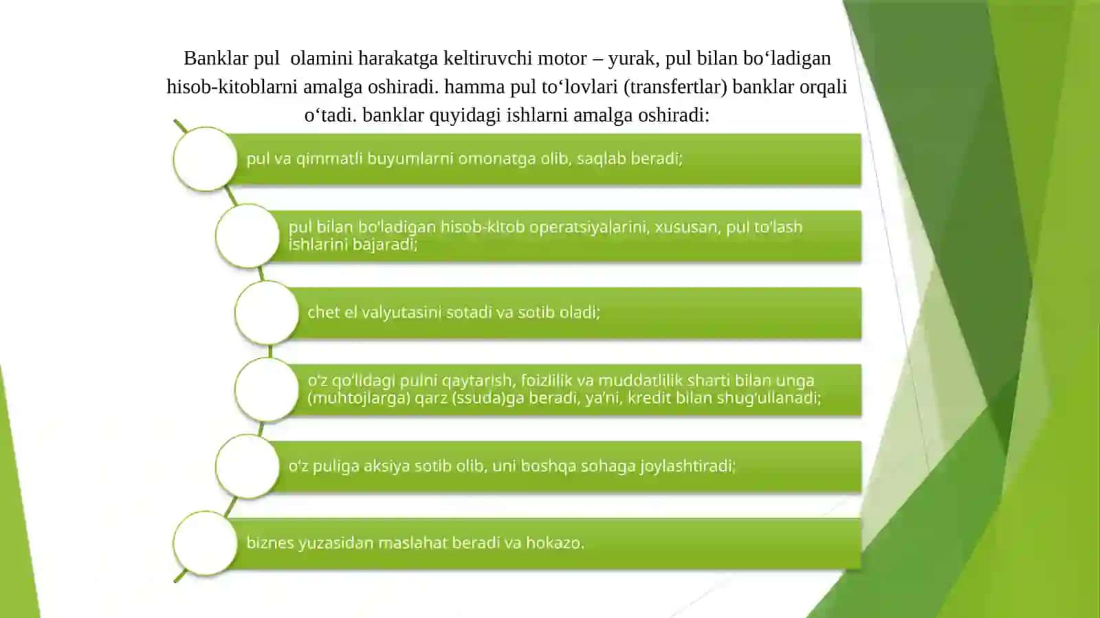 Bank tizimi. Pul kredit siyosati 3