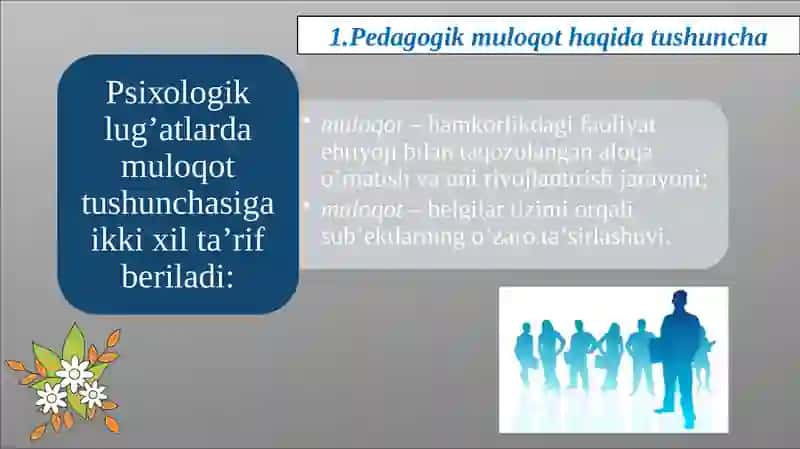 Pedagogik muloqot turlari va uslublari. 3