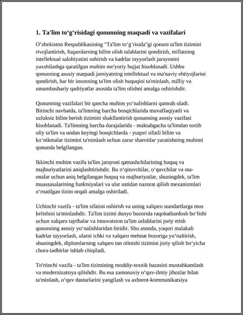 O‘zbekiston Respublikasining“Ta’lim to‘g‘risida”gi qonun vaqarorlari 3