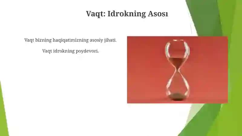 Vaqt harakat va fazoni idrok qilish ESSE 3