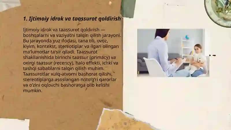 Ijtimoiy psixalogiya o'rganadigan asosiy masalalar. 3