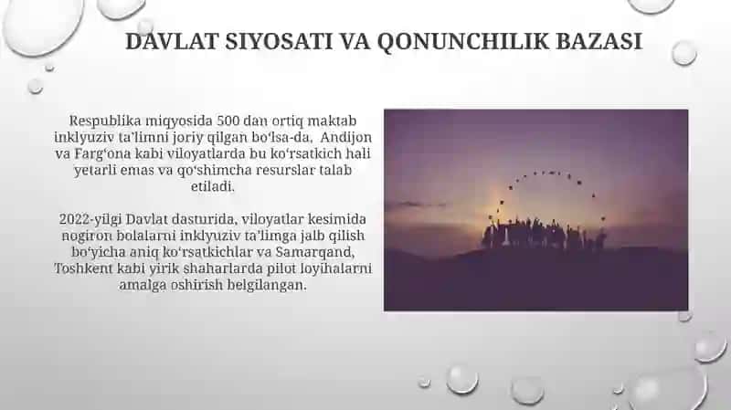O'zbekistonda imkoniyati cheklangan bolalar uchun inklyuziv ta’lim 3