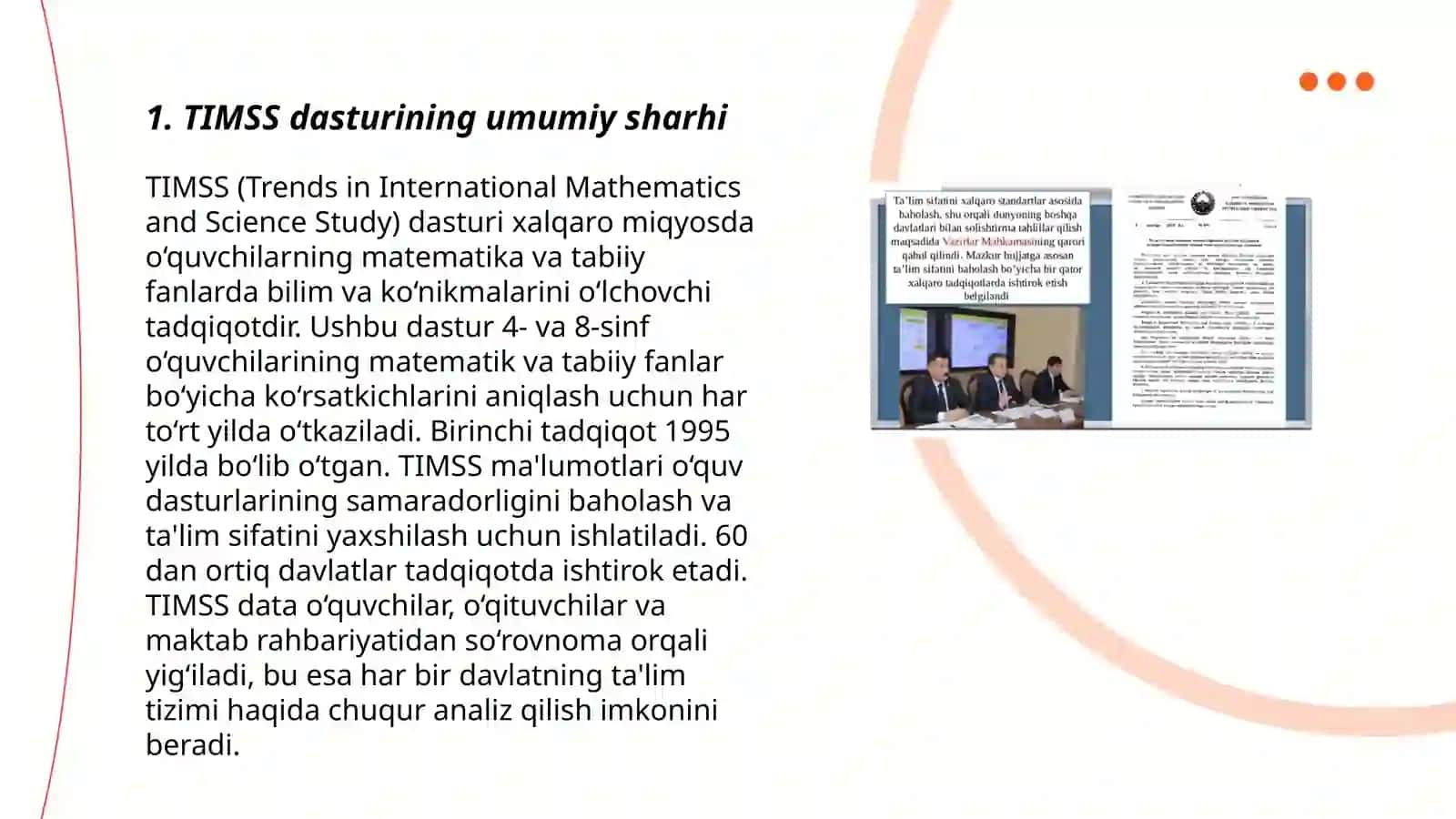XALQARO BAHOLASH DASTURI TIMSS VA PISA TOPSHIRIQLARNING TURLARI VA BAHOLASH MEZONLARI 3
