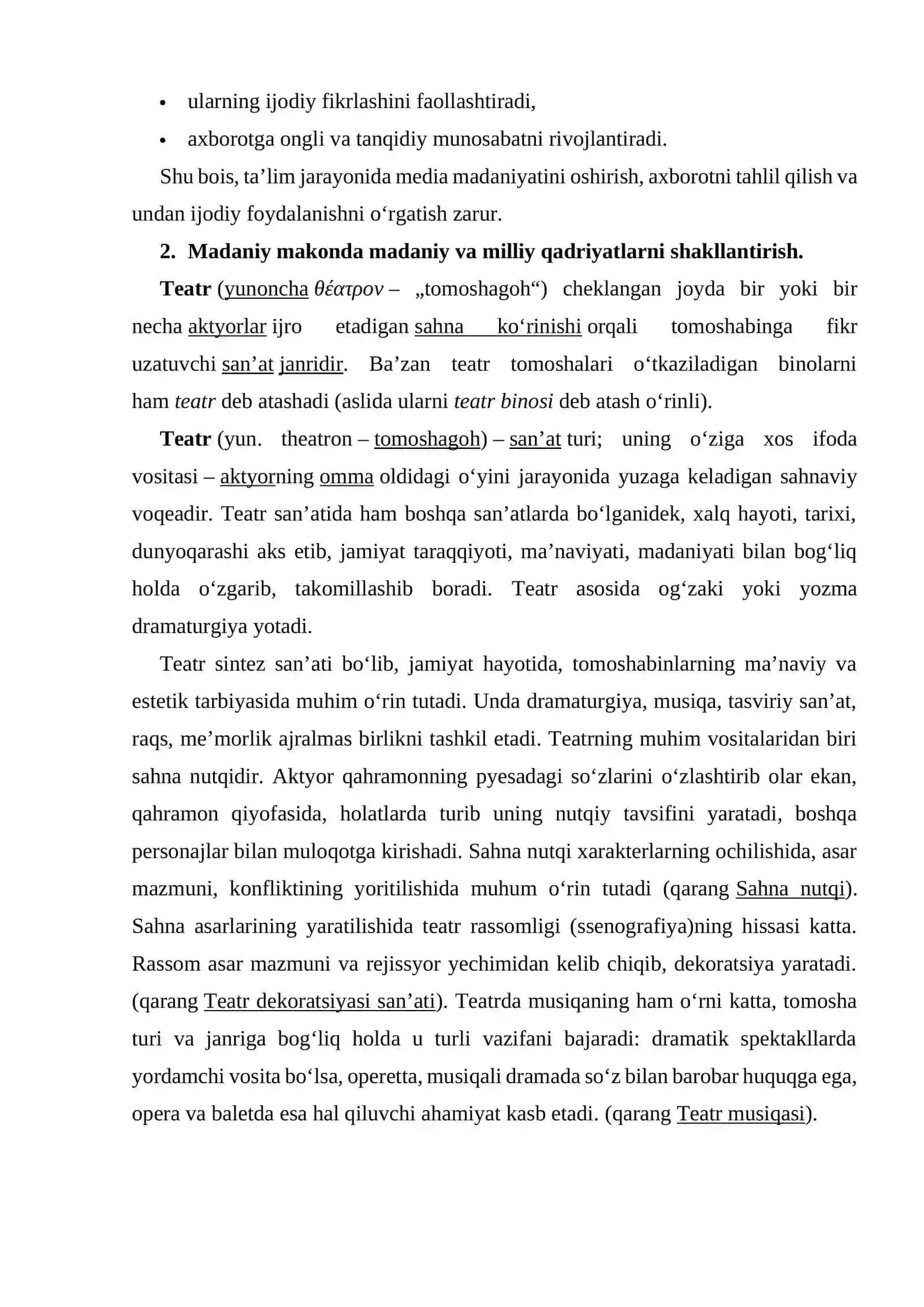 Media ta’lim tizim badiiy ong, tasavvur va tafakkur 3