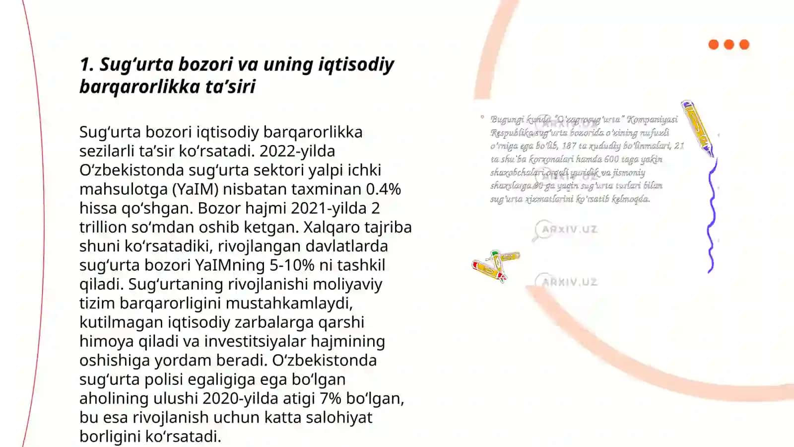 Sugʻurta bozori va uning iqtisodiy barqarorlikka taʼsiri 3