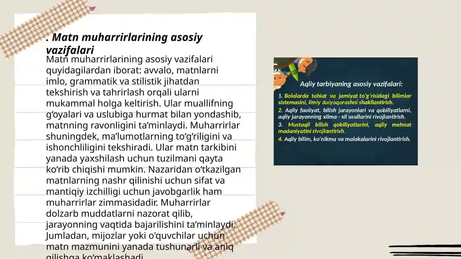 Matn muharrirlarining vazifalari va imkoniyatlari 3