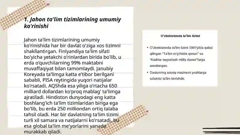 Hozirgi jahon mamlakatlari ta'lim tizimi va boshlang'ich ta'lim rivoji 3