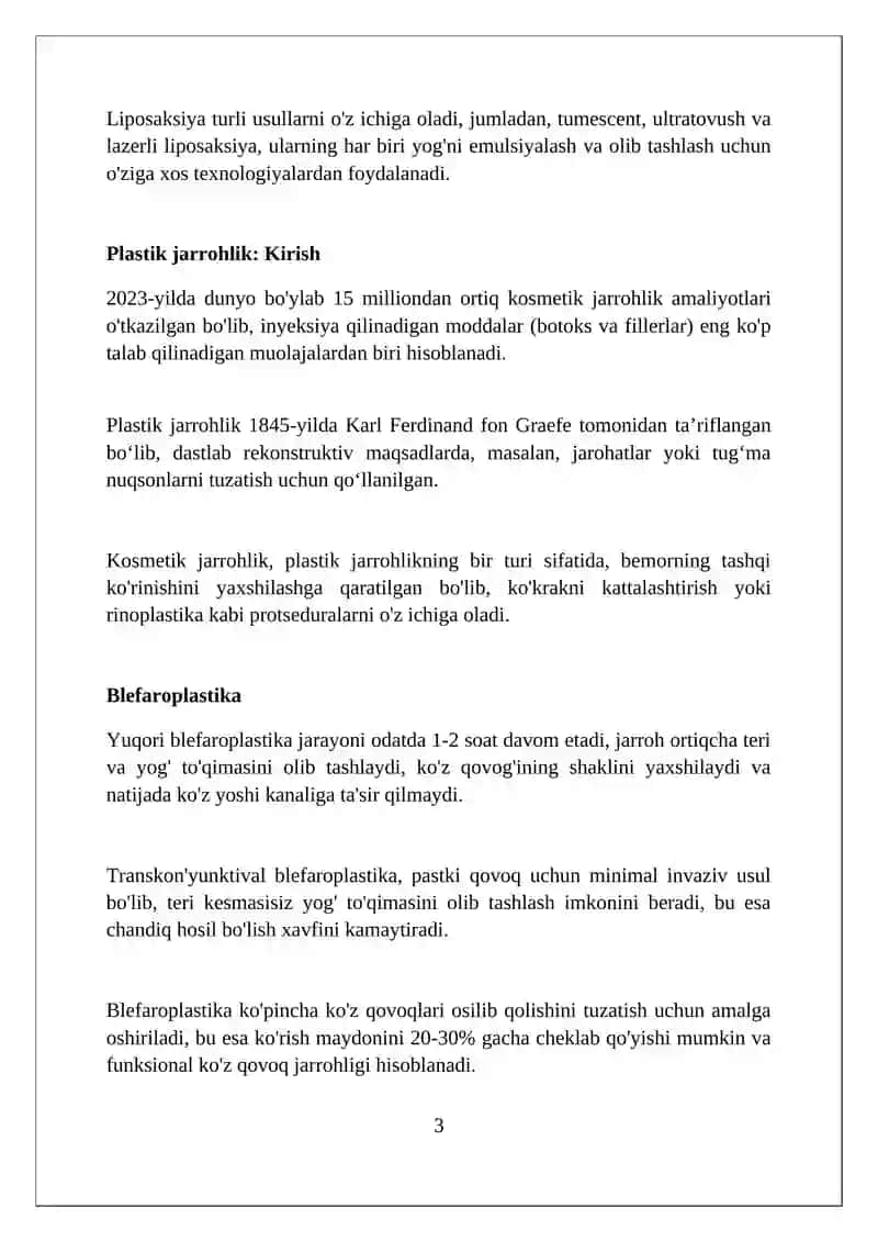 Plastik xirurgiya 3