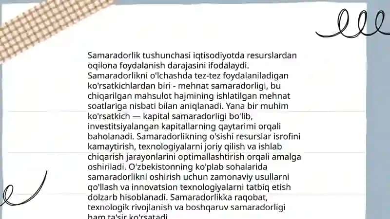 MIT samaradorligini baholash 3
