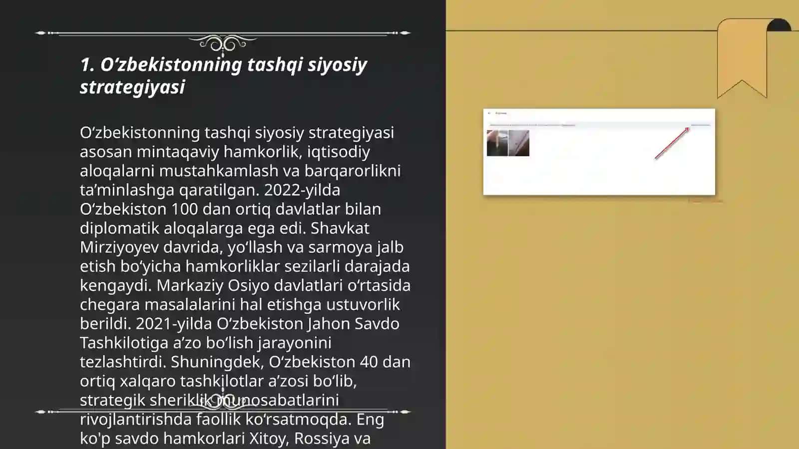 O‘zbekistonning Markaziy Osiyoda tinchlik va barqarorlikni ta’minlashdagi o‘rni 3
