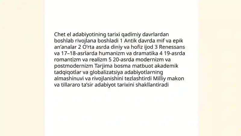 Chet el adabiyoti Eshmurodova Sabrina 3