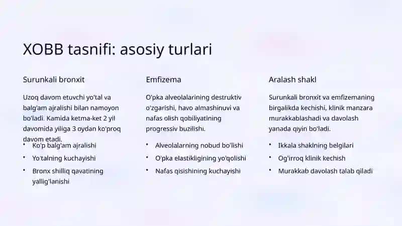 Xronik Obstruktiv O'pka Kasalligi (XOBB) 3