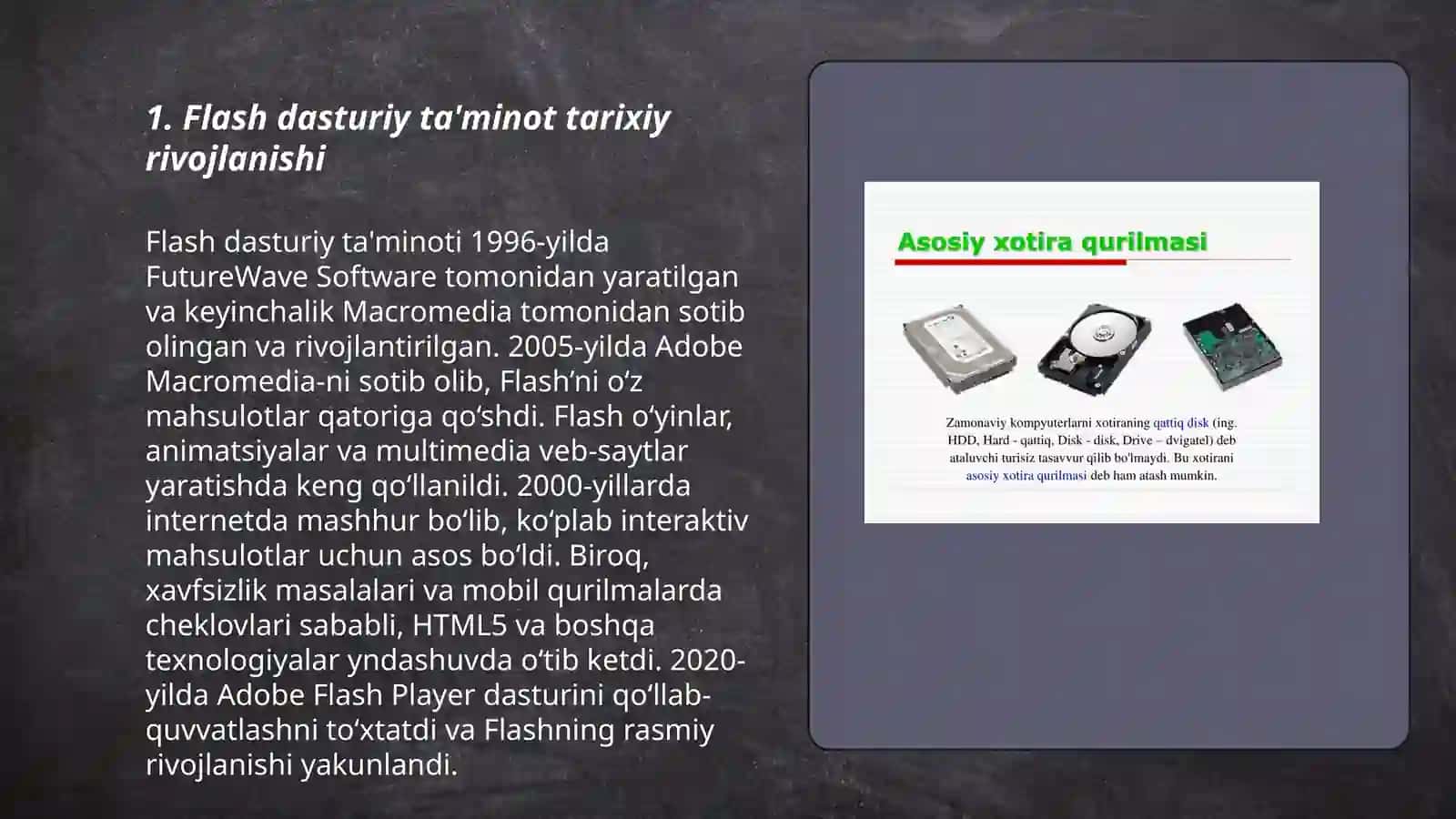 Flash dasturiy ta'minot haqida ma'lumot 3