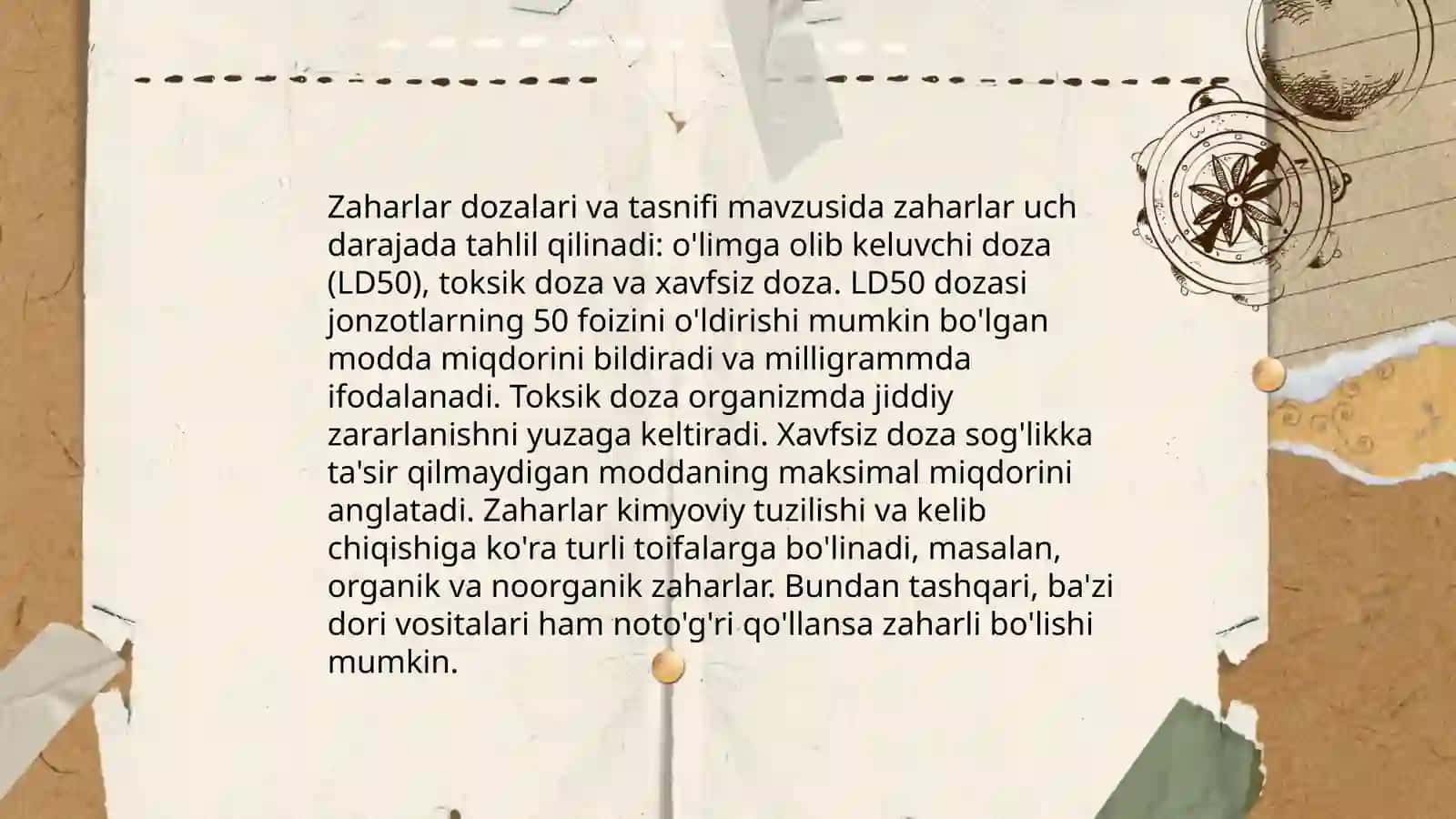 Zaharlar dozalari va tasnifi 3