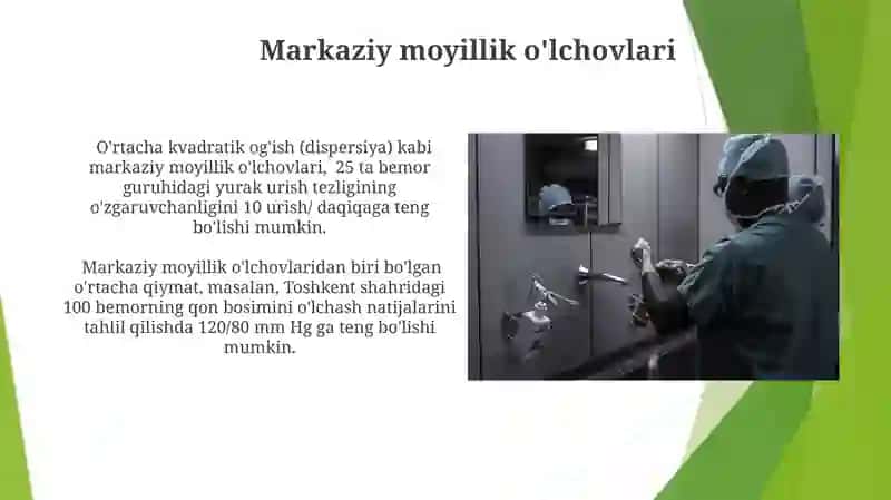 Tibbiy axborotlarni statistik qayta ishlash 3