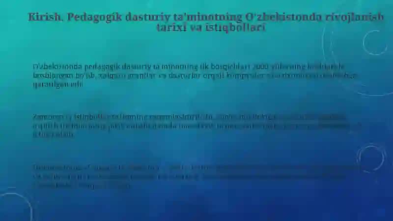 Pedagogik dasturiy ta'minotning O'zbekistonda rivojlanish tarixi va istiqbollari 3