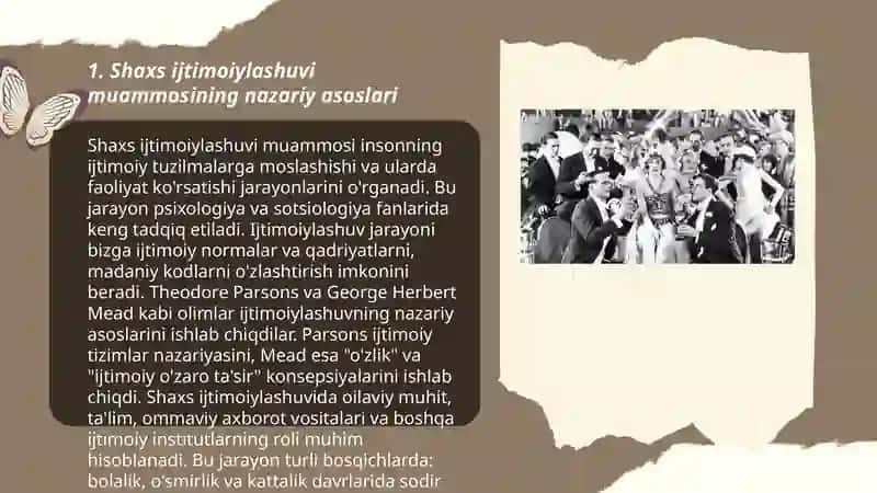 Ijtimoiy ta’sirlarning shaxs tomonidan qabul qilinishi. Shaxs ijtimoiylashuvi muammosi 3