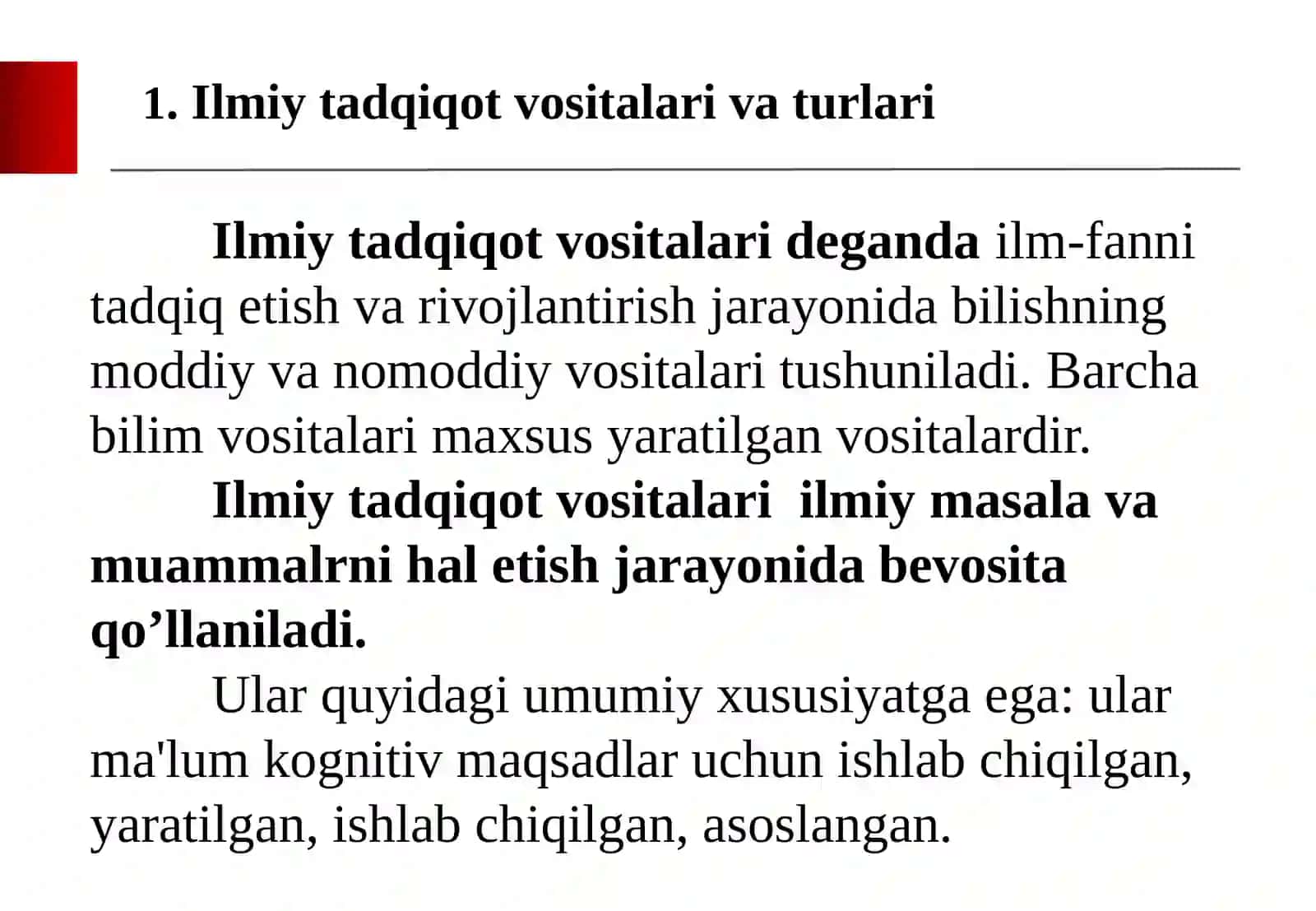 ILMIY TADQIQOTLARNING VOSITALARI VA МЕТОДLARI 3