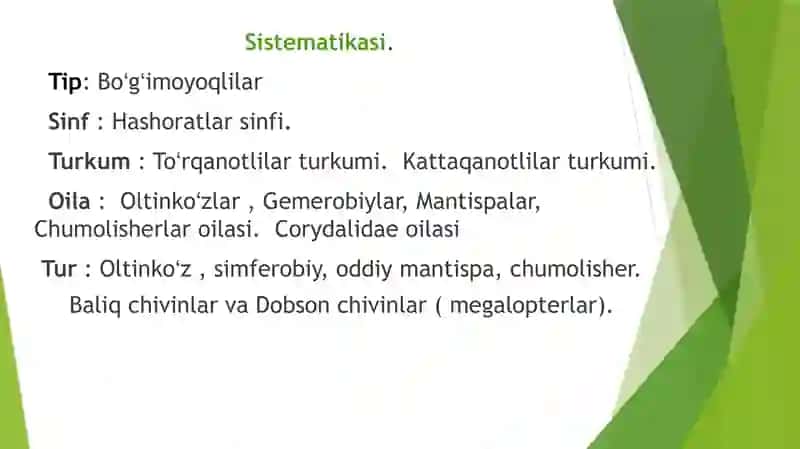 Entomologiya fanidan mustaqil ish 3