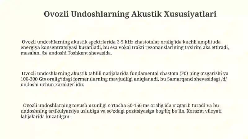 Ovozli Undosh Tovushlarning Akustik Xususiyatlari 3