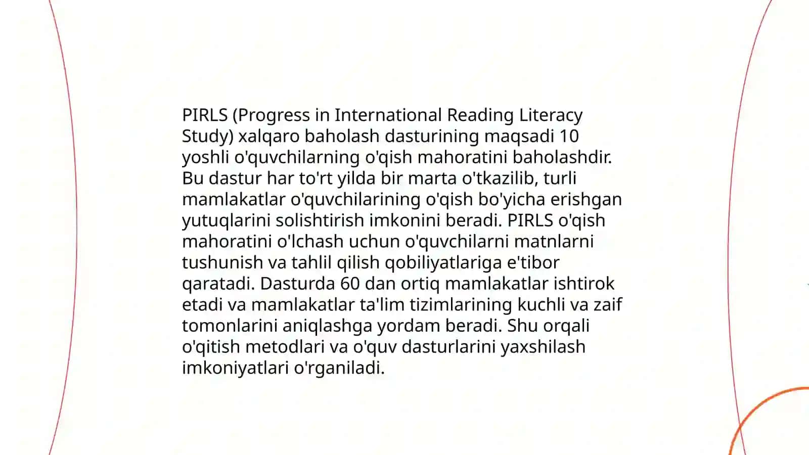PIRLS xalqaro baholash dasturi 3
