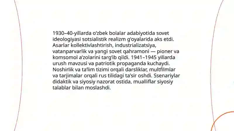 Oʻtgan asrning 30-40-yillaridagi oʻzbek bolalar adabiyoti 3