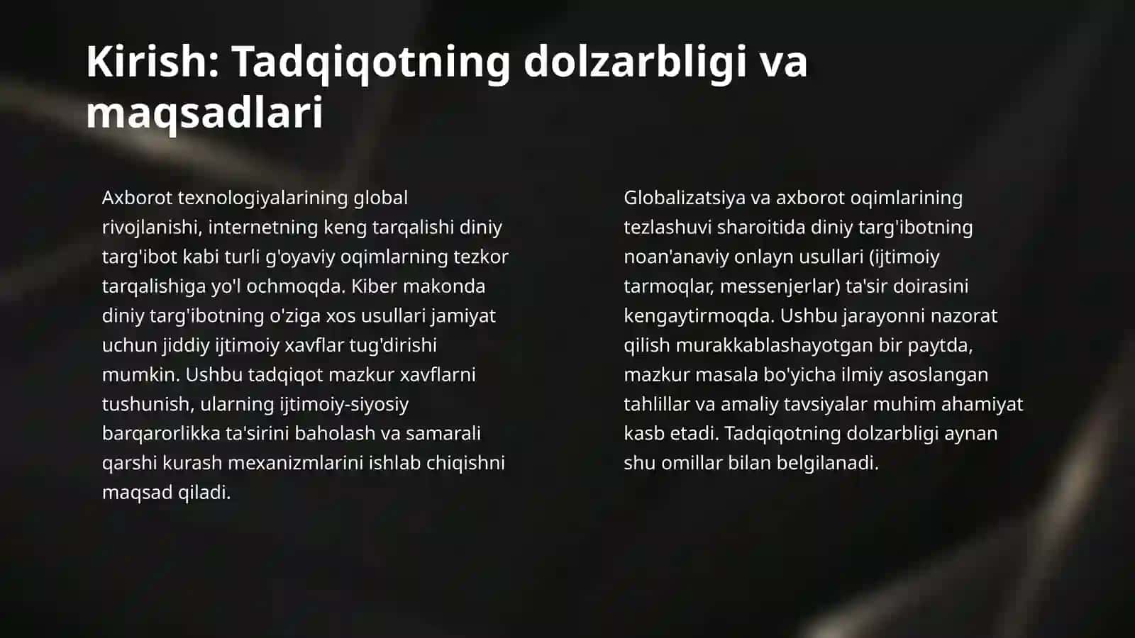 Kiber makonda diniy e’tiqod targ’iboting ijtomiy xavfi 3