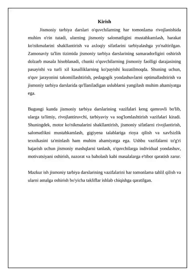 Jismoniy Tarbiya Darslarining Vazifalari 3