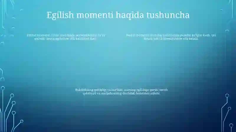 Eguvchi Moment, Ko'Ndalang Kuch Va Yoyilgan Kuch Intensivligi Orasidagi Differensial Bog'Lanishlar 3