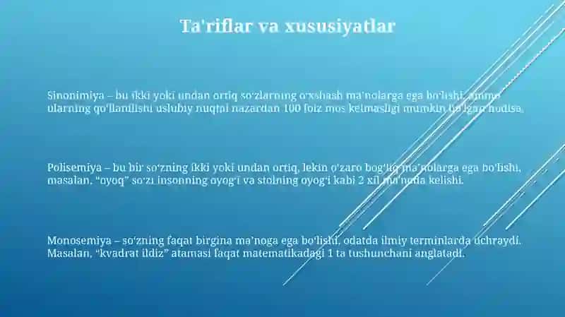 Bir maʼnoli va ko‘p maʼnoli so‘zlar 3