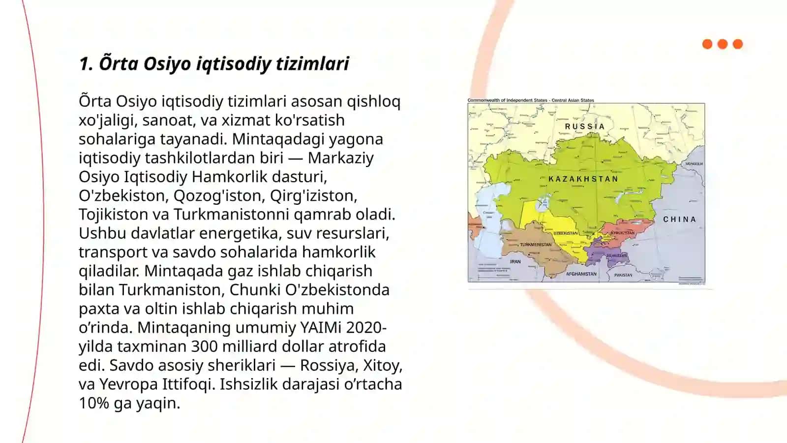 Õrta Osiyo Respublikalari xõjaligining umumiy taʼrifi 3