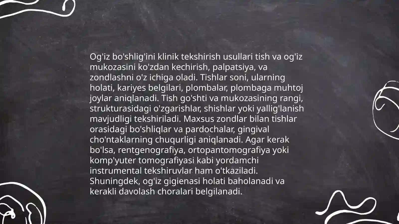 Ortopedik stomatologiya klinikasida bemorlarni tekshirish usullari 3