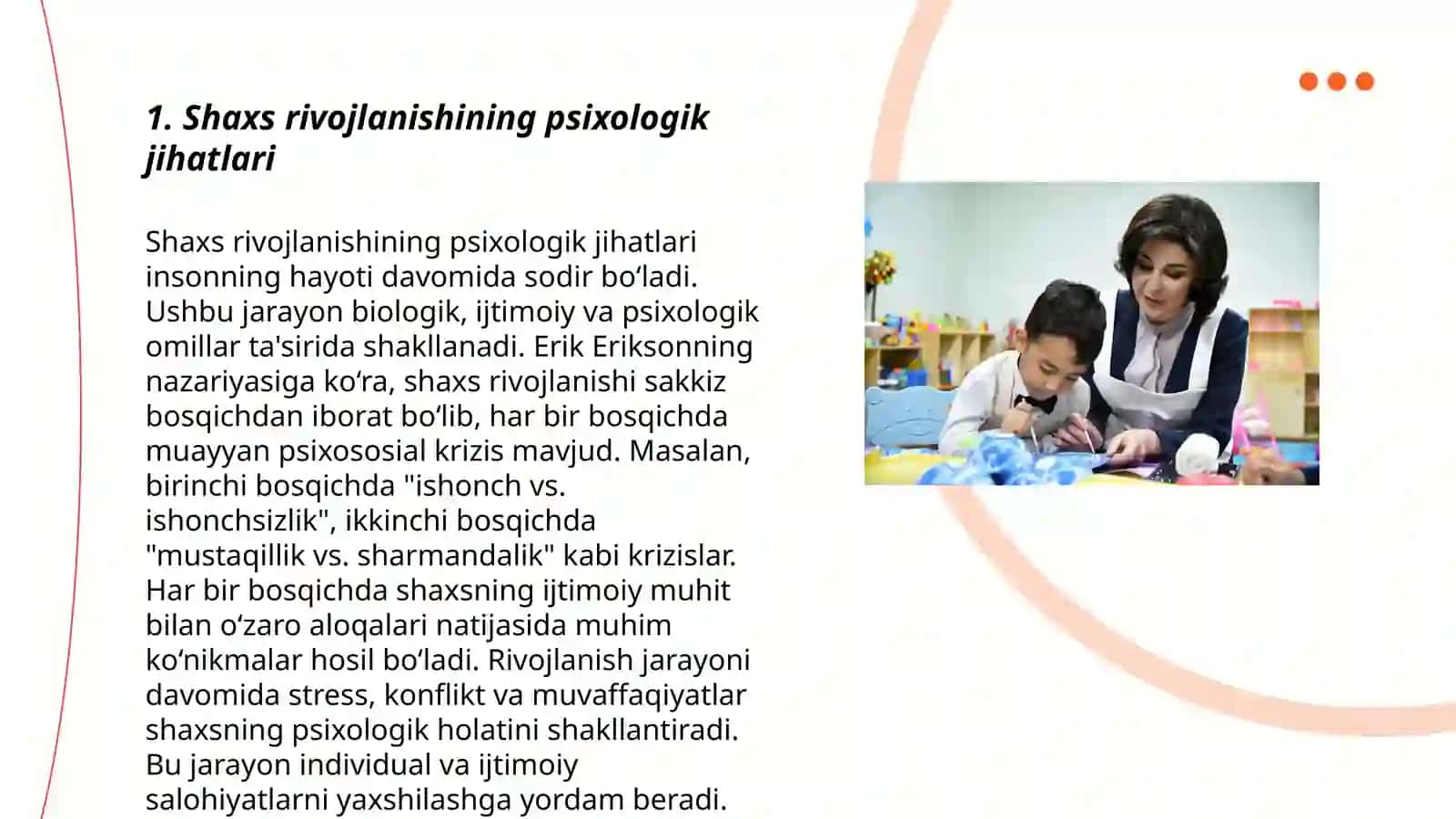 Shaxs rivojlanishining psixologik jihatlari 3