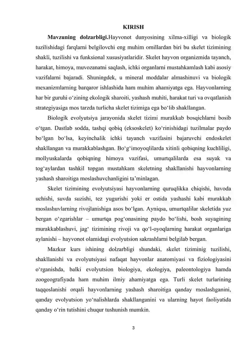 TURLI SKLET TUZILMALARINING XUSUSIYATLARI EVOLYUTSIYASI VA ULARNING HAYVONLAR HAYOTIDAGI AHAMIYATI 3