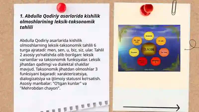 Badiiy asarlarda kishilik va ko‘rsatish olmoshlarining uslubiy xususiyatlari Abdulla Qodiriy asarlari misolida 3