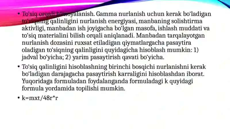 To’siqlar orqali himoya lanish tamoyili (turlari, materiallari) 3