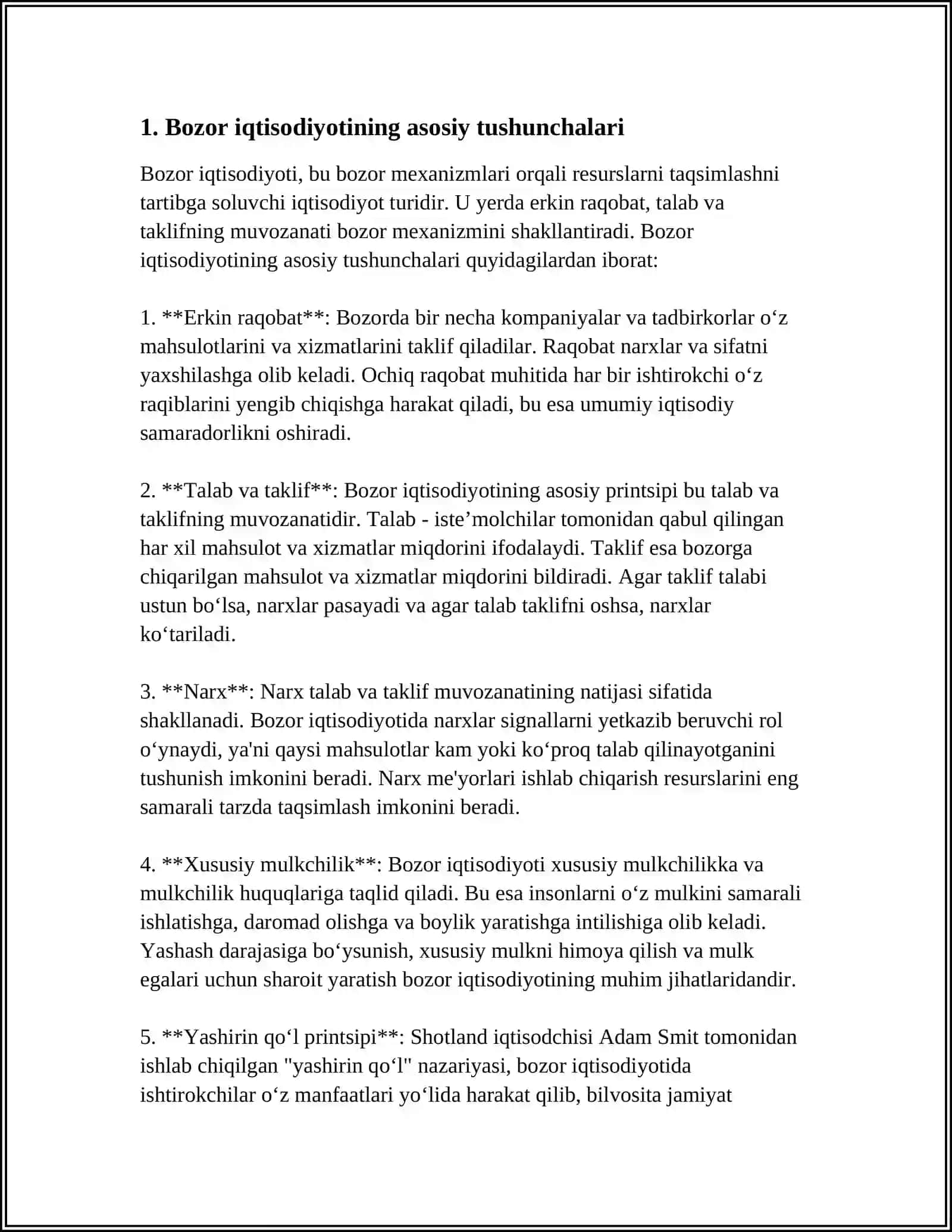 BOZOR IQTISODIYOTINING IJTIMOIY YO'NALTIRILGANLIGI VA UNING O'ZBEKISTONGA XOS XUSUSIYATLARI 3